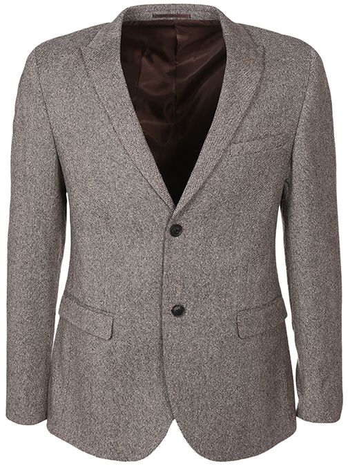 Brown Check Suit Jacket - Image 5