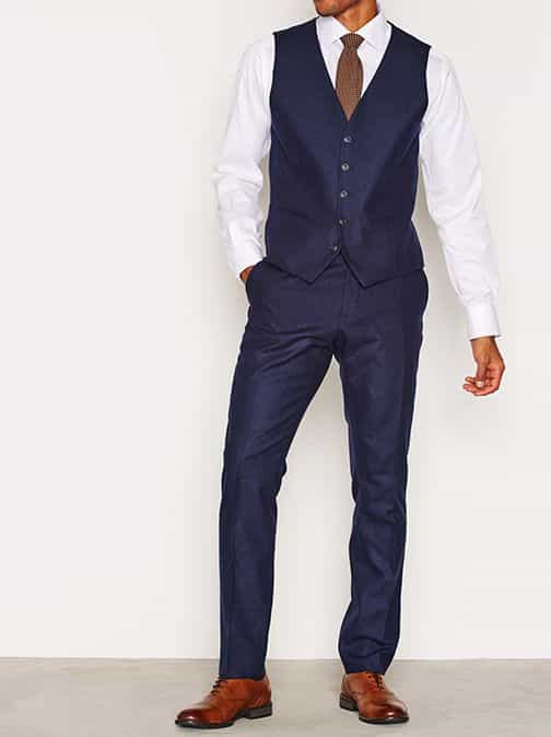 Cream Linen Waistcoat - Image 3