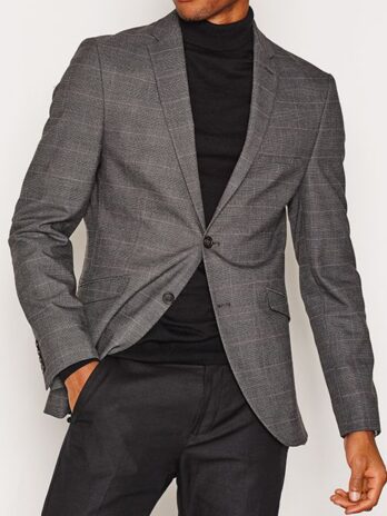 Charcoal Check Suit Jacket