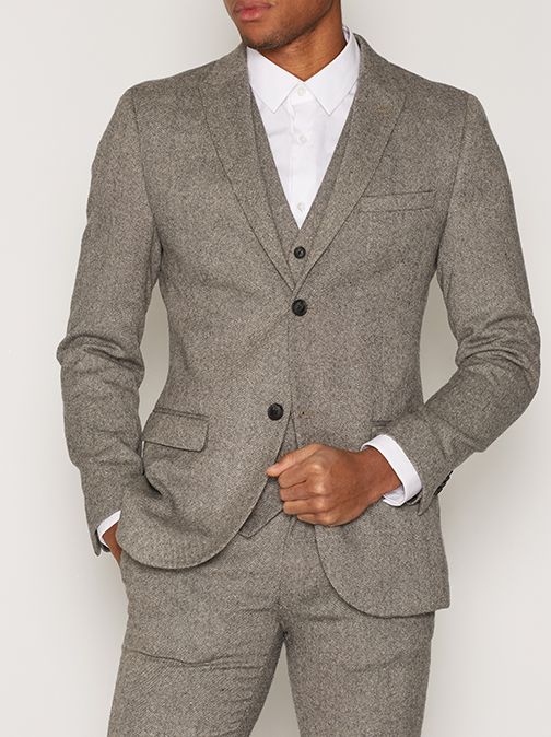 Brown Check Suit Jacket