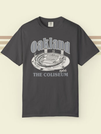 Oakland Alameda Coliseum 1966 Classic Cut Football Tee